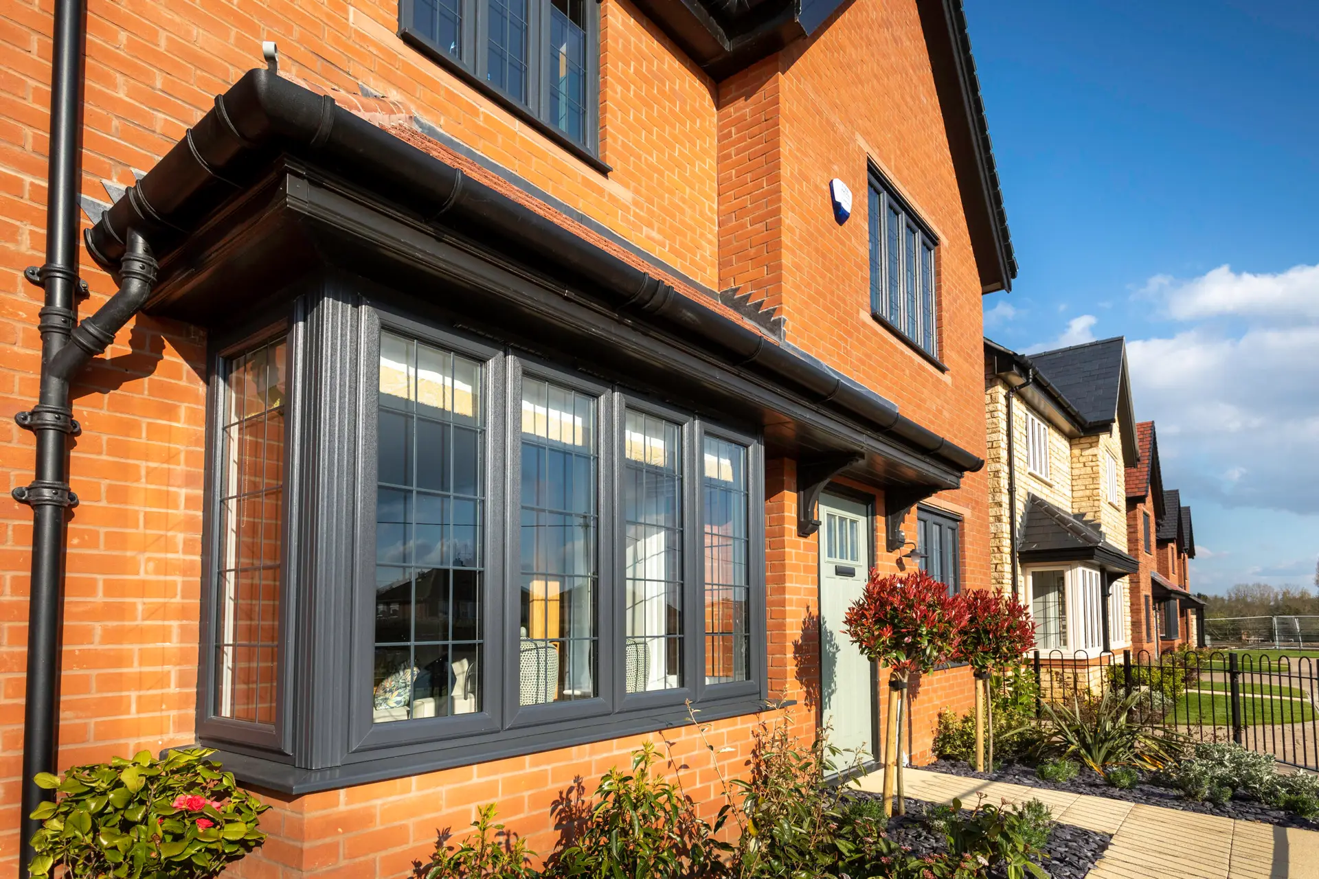 uPVC casement windows on a new-build home