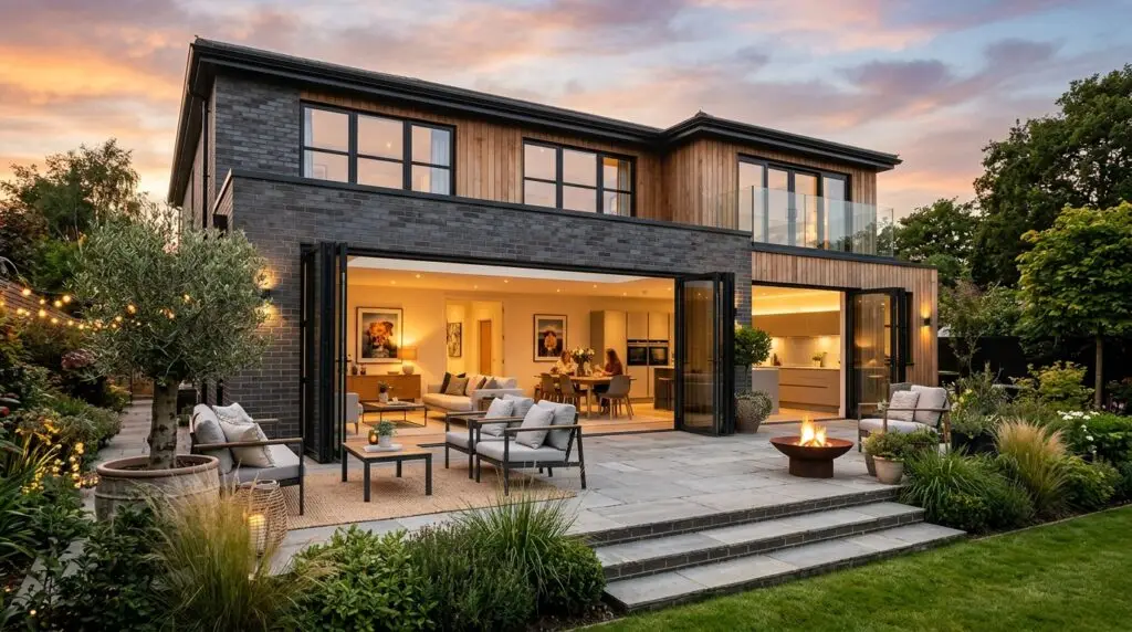 Luxury aluminium windows on a modern South East home