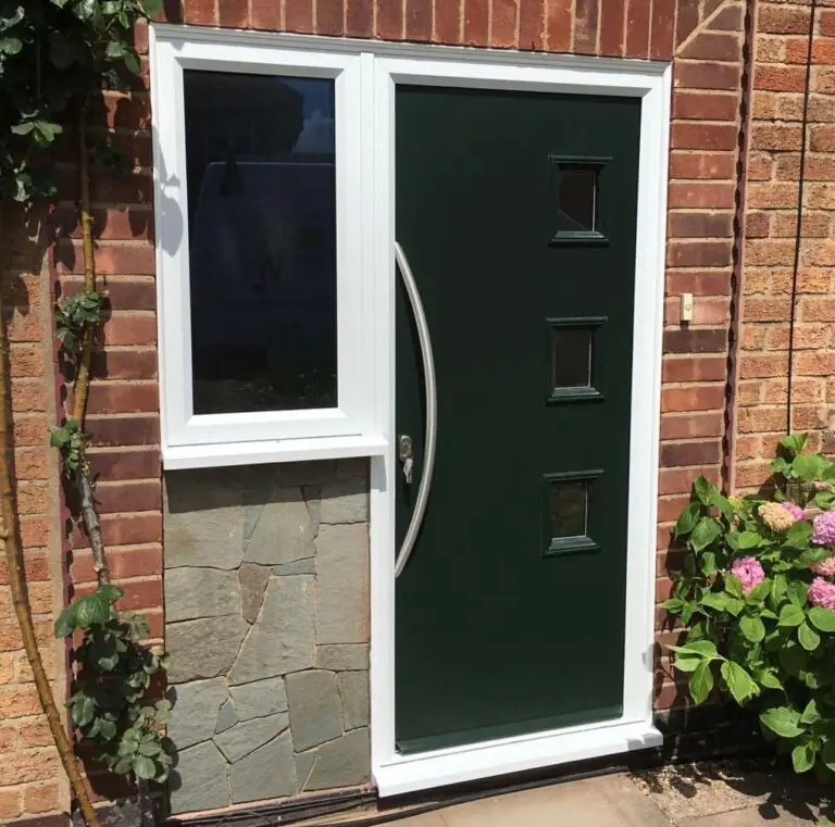 Aluminium window system close up